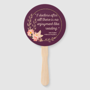 Pride and Prejudice Quote III - Cute Style Hand Fan