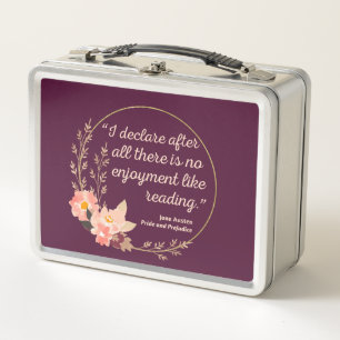 Pride and Prejudice Quote III - Cute Style Metal Lunch Box