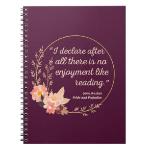 Pride and Prejudice Quote III - Cute Style Notebook