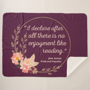 Pride and Prejudice Quote III - Cute Style Sherpa Blanket
