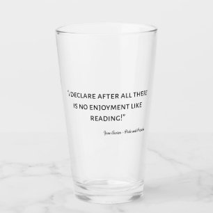 Pride and Prejudice Quote III Glass