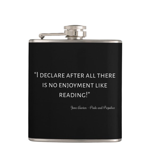 Pride and Prejudice Quote III Hip Flask (Front)