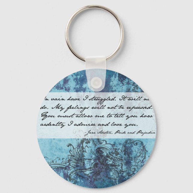 Pride and Prejudice Quote Key Ring (Front)