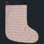 Pride and Prejudice Quote Large Christmas Stocking<br><div class="desc">Mr Darcy’s second proposal,  from Jane Austen’s Pride and Prejudice.</div>