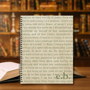 Pride and Prejudice Quotes Personalised Notebook
