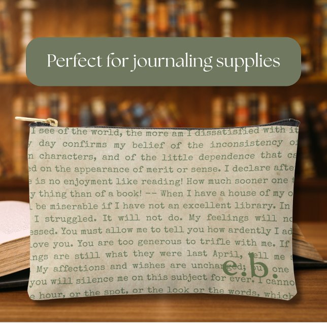 Pride and Prejudice Quotes Personalised Pencil Accessory Pouch (Creator Uploaded)