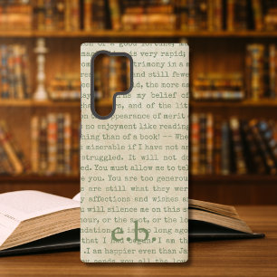 Pride and Prejudice Quotes Personalised Samsung Galaxy Case