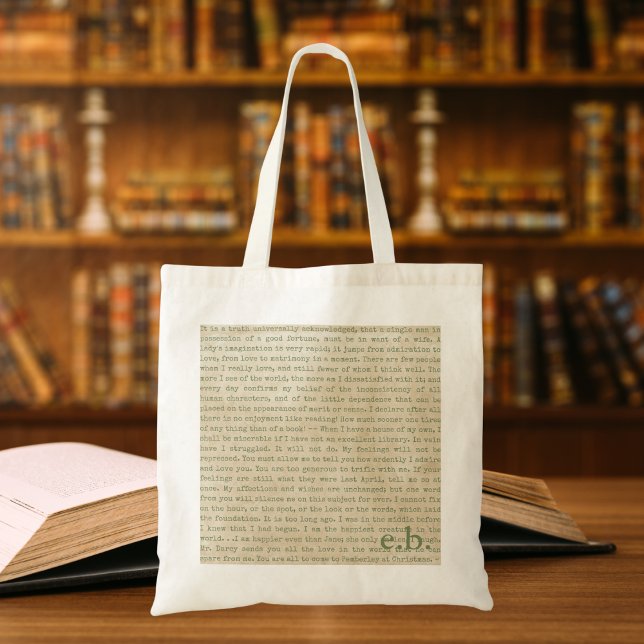 Pride and Prejudice Quotes Personalised Tote Bag (Creator Uploaded)