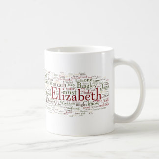 Pride and Prejudice Word Cloud Coffee Mug