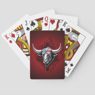 Pride and strength, an American bull  Playing Cards
