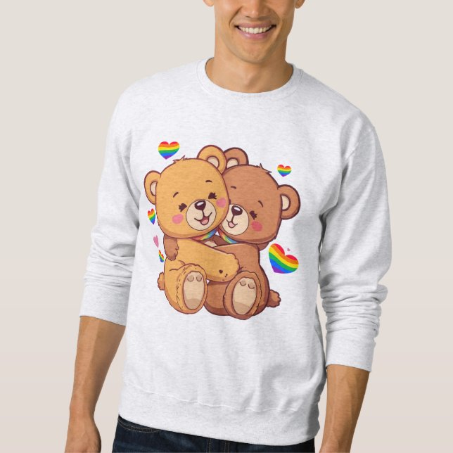 Pride Bears Hugging – Love is Love  Sweatshirt (Front)