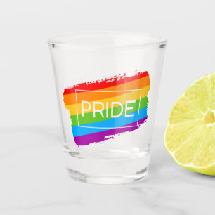 Pride Brushstroke Rainbow Shot Glass