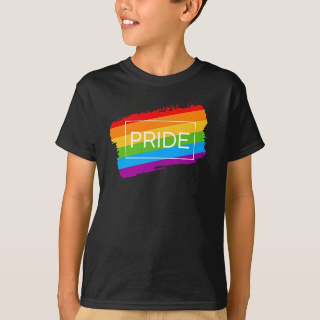Pride Brushstroke Rainbow T-Shirt (Front)