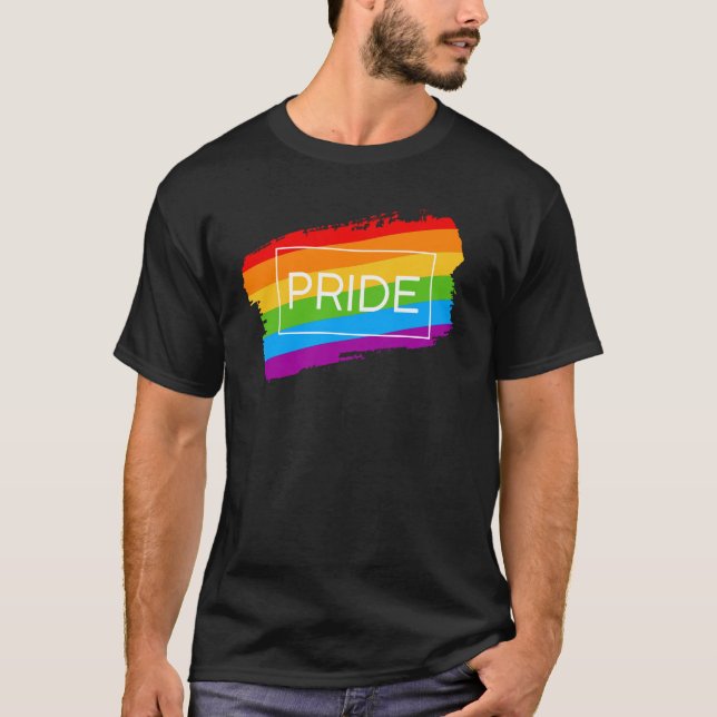 Pride Brushstroke Rainbow T-Shirt (Front)