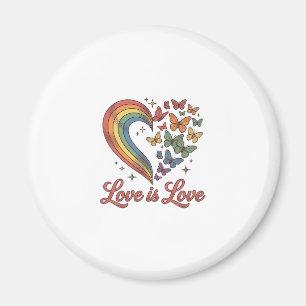 Pride Butterfly Heart Love Is Love Shirt Design_1 Magnet