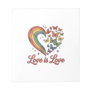 Pride Butterfly Heart Love Is Love Shirt Design_1 Notepad