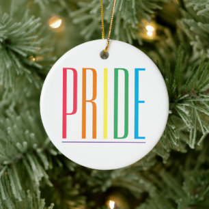 PRIDE Ceramic Circle Ornament