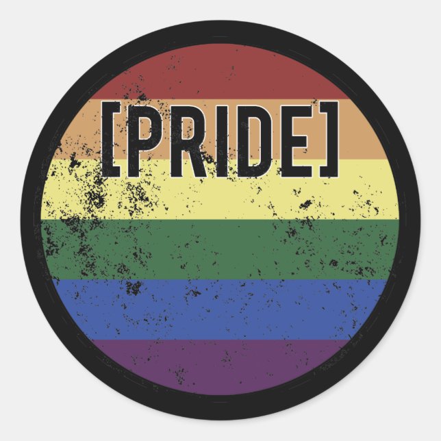 Pride Circle Classic Round Sticker (Front)