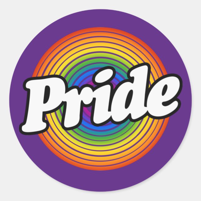 Pride Circle T-Shirt Classic Round Sticker (Front)