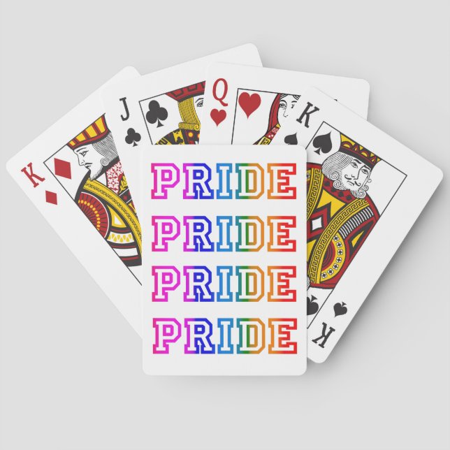 PRIDE College Font Playing Cards (Back)