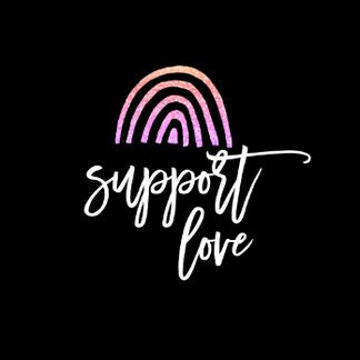 Pride Colourful Glitter Rainbow Black Cushion