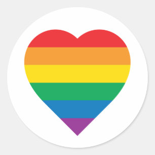 Pride Colourful Rainbow Design Classic Round Sticker