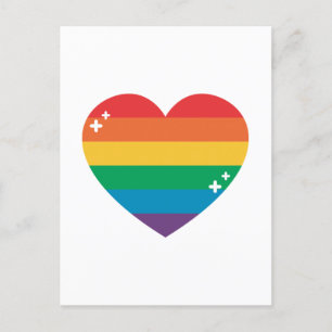 Pride   Colourful Rainbow Design Postcard