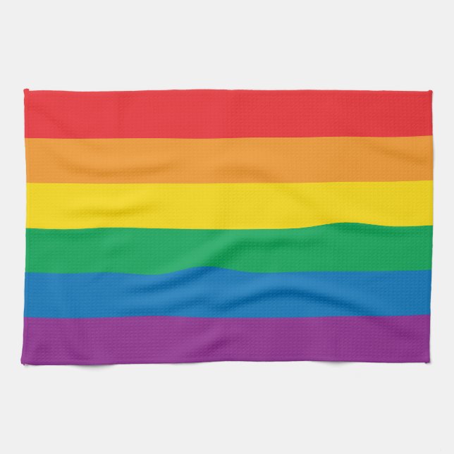 Pride | Colourful Rainbow Design Tea Towel (Horizontal)