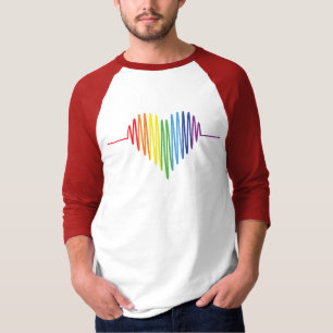 Pride Colours, Heart Beating Graph T-Shirt