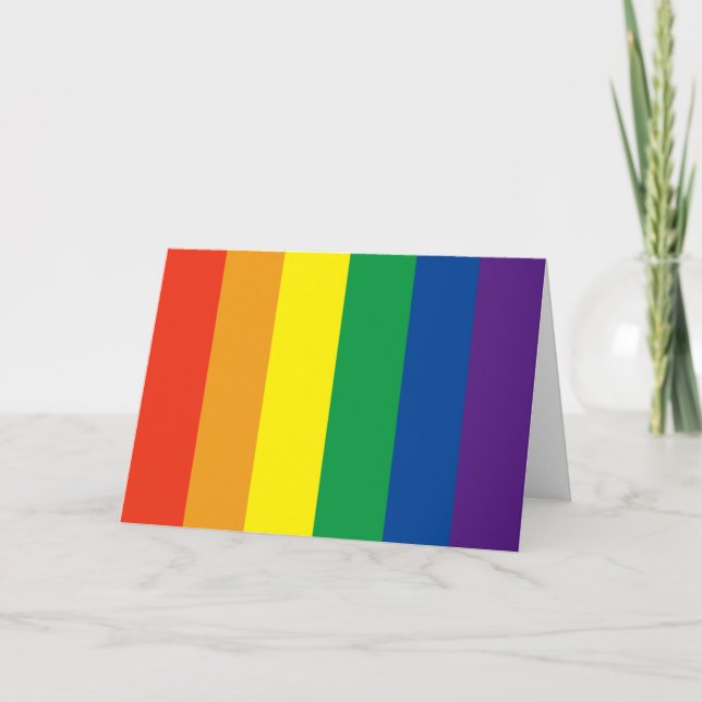 Pride colours rainbow card (Front)