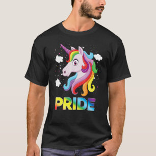 Pride Dabbing Unicorn Lgbt Pride Gay Lesbian Rainb T-Shirt