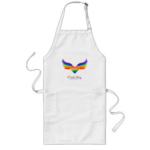Pride day Heart Wing I Believe I Can Fly  Long Apron