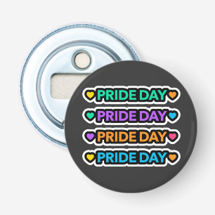 Pride day. LGBT+Pride. Rainbow heart.  Bottle Opener