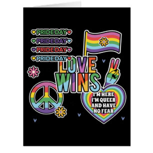 Pride day. Love wins. I'm queer and have no fear.
