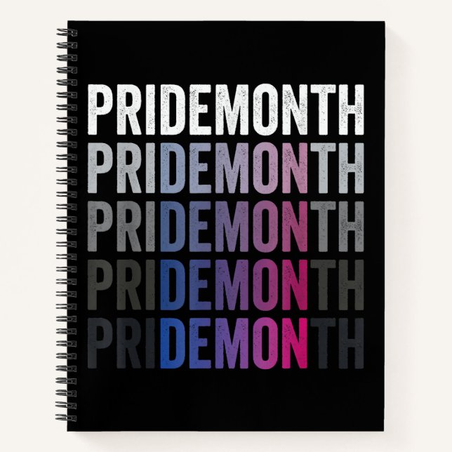 Pride Demon Bisexual Bi Pride Month LGBTQ Gay Lesb Notebook (Front)