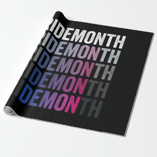 Pride Demon Bisexual Bi Pride Month LGBTQ Gay Lesb Wrapping Paper