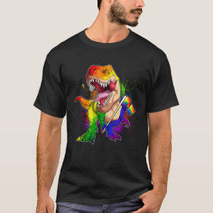 Pride Dinosaur LGBT Gay Lesbian Transgender Trans  T-Shirt