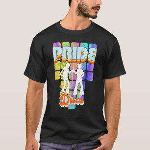 Pride Disco Guys Rainbow Lgbt Boogie Dance 70s Fun T-Shirt