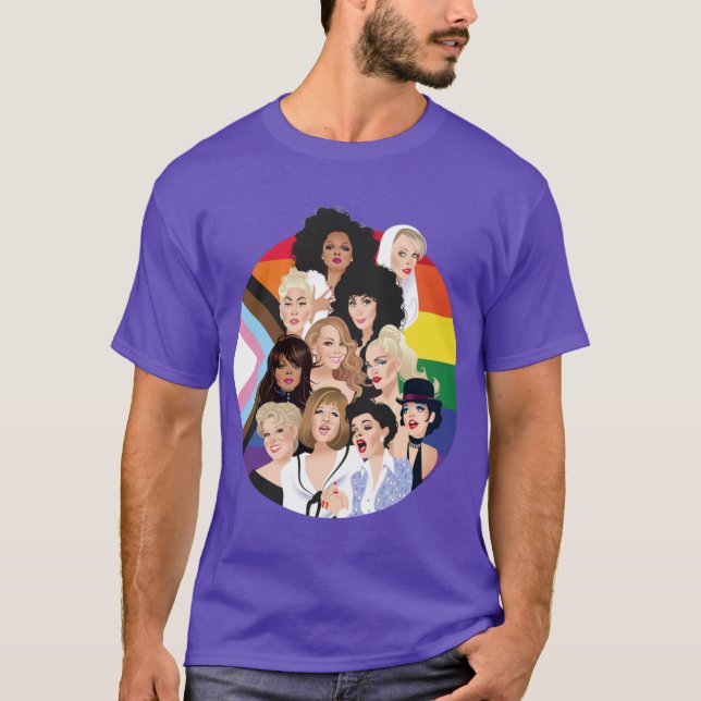 Pride Divas Edition retro T-Shirt (Front)