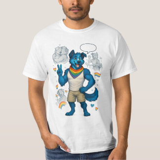 Pride dog with rainbow Halstuch & Speaking Bubble T-Shirt
