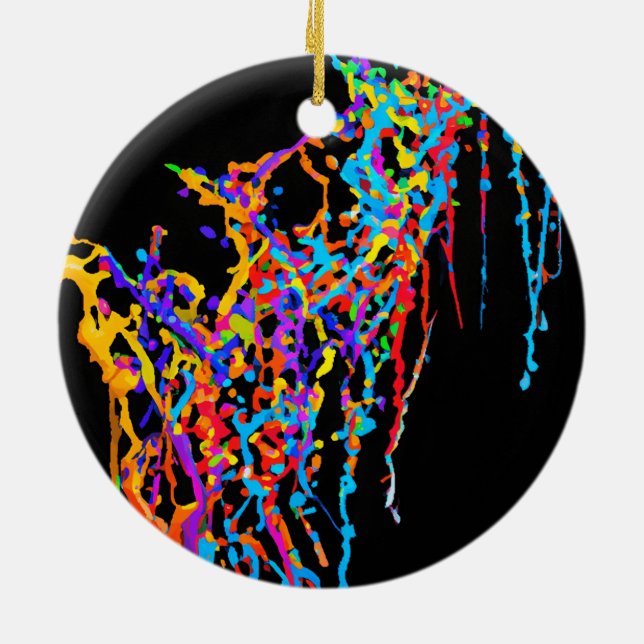 Pride Drip Pattern Ornament (Back)