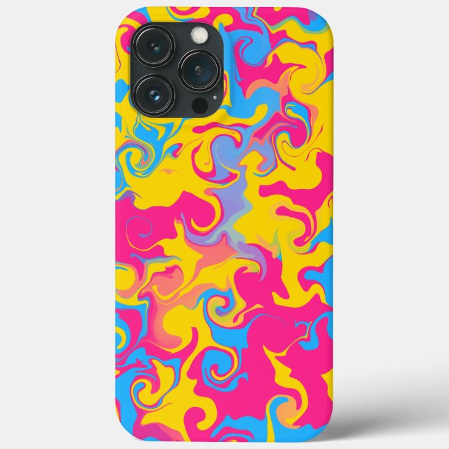 Pride Equality Pan Flag Marble Abstract Pattern Case-Mate iPhone Case (Back)