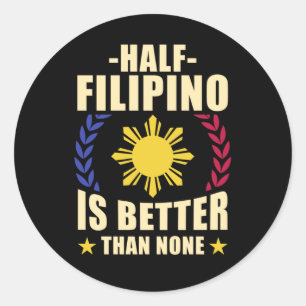 Pride Filipino American Philippines Pinoy Pinay Classic Round Sticker