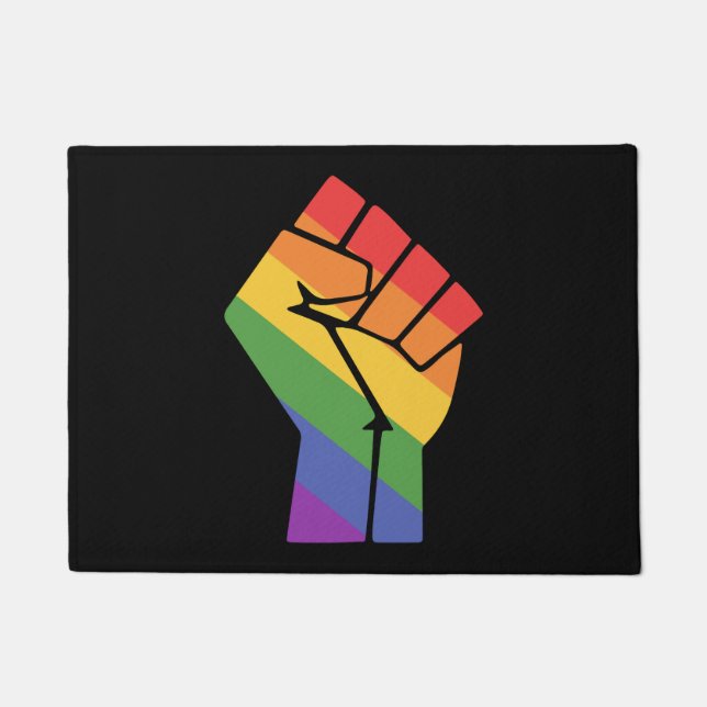 Pride Fist LGBT Design for Equality Doormat (Front)
