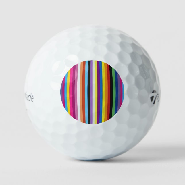 Pride Flag Colorful Stripes Pattern Golf Balls (Front)