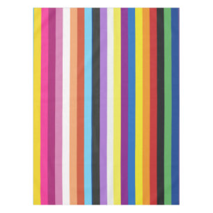 Pride Flag Colorful Stripes Pattern Tablecloth