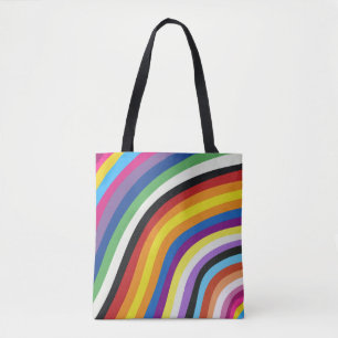 Pride Flag Colorful Stripes Pattern Tote Bag