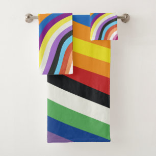 Pride Flag Colourful Stripes Pattern Bath Towel Se