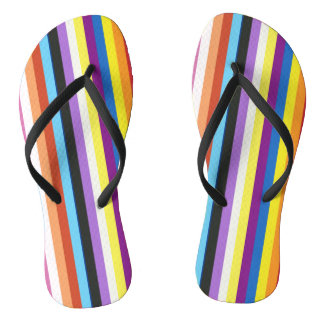 Pride Flag Colourful Stripes Pattern Flip Flops