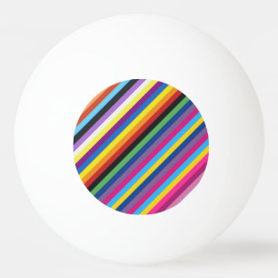 Pride Flag Colourful Stripes Pattern Ping Pong Bal Ball